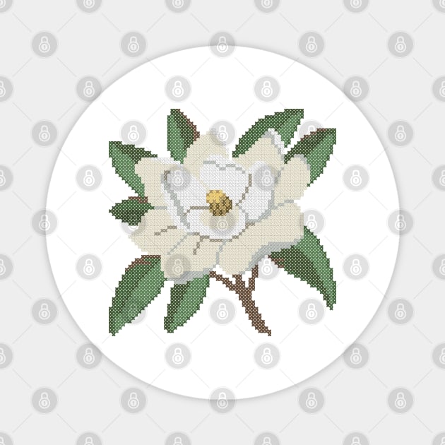 Louisiana Mississippi State Flower Magnolia Magnet by inotyler